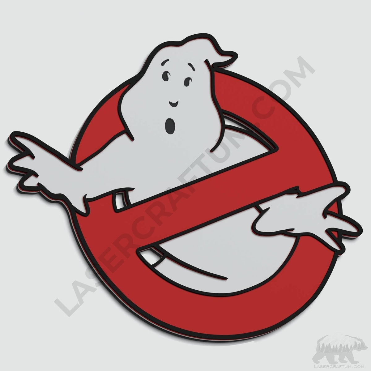 Ghostbusters Logo Layered Design for cutting - LaserCraftum