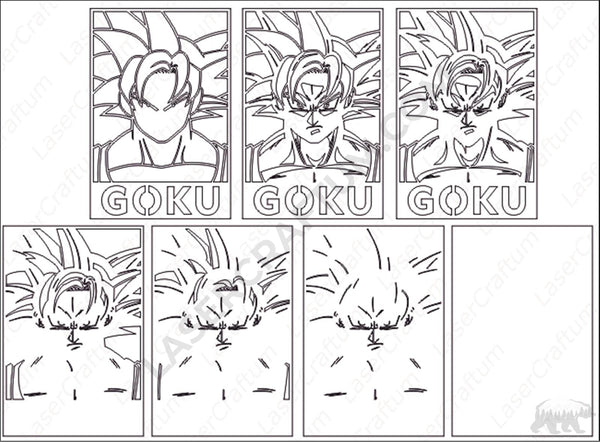 Goku Layered Design for cutting