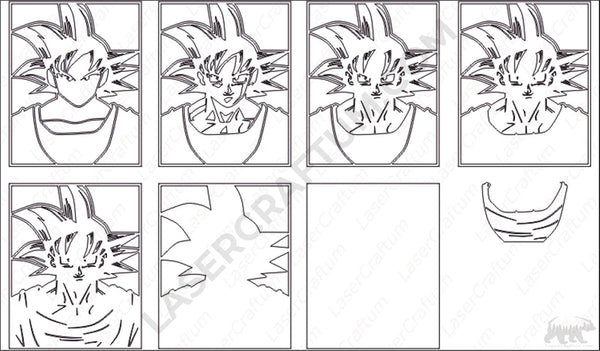 Goku v2 Layered Design for cutting