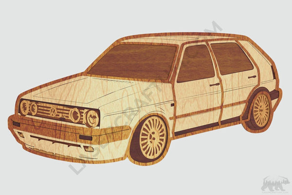 Golf GTI Layered Design for cutting