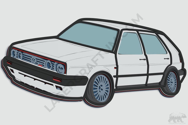 Golf GTI Layered Design for cutting