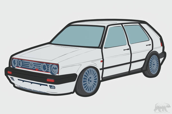 Golf GTI Layered Design for cutting
