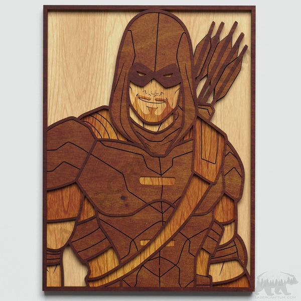 Green Arrow. Free Layered Design for cutting