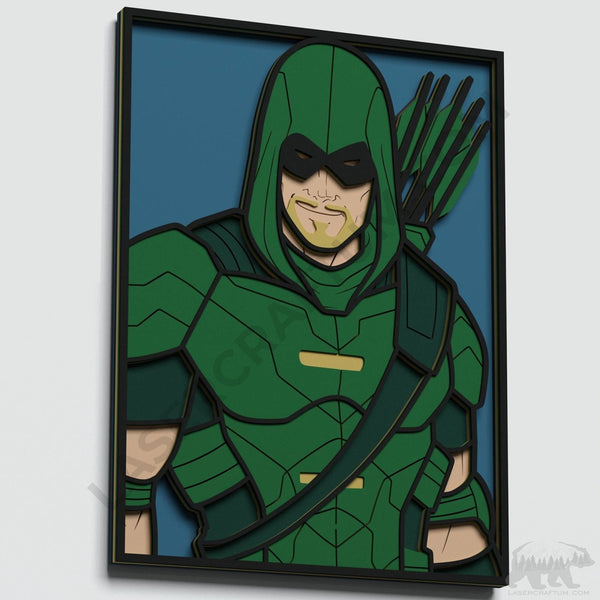 Green Arrow. Free Layered Design for cutting