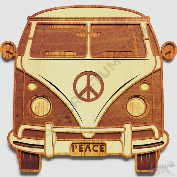 Hippie Bus Layered Design for cutting