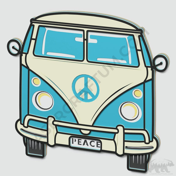 Hippie Bus Layered Design for cutting