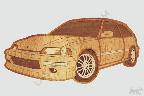 Honda Сivic EF Layered Design for cutting