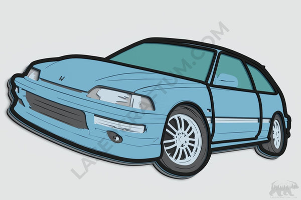 Honda Сivic EF Layered Design for cutting