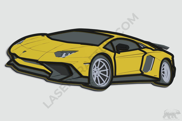 Lamborghini Layered Design for cutting