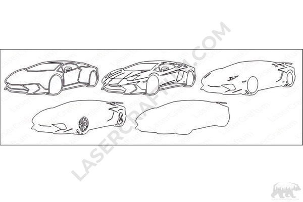Lamborghini Layered Design for cutting