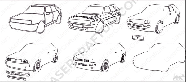 Lancia Delta Layered Design for cutting