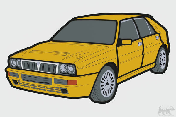 Lancia Delta Layered Design for cutting