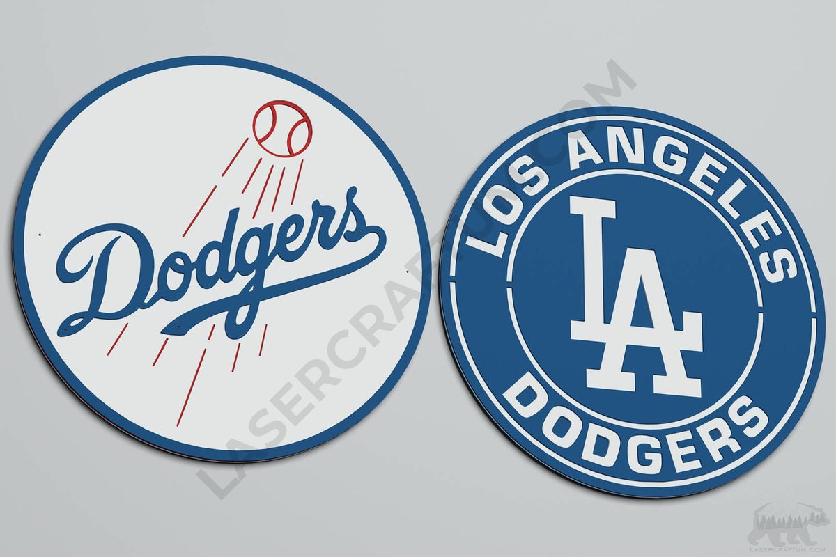 Los Angeles Dodgers - LA Dodgers logo in Black & Blue Die-cut