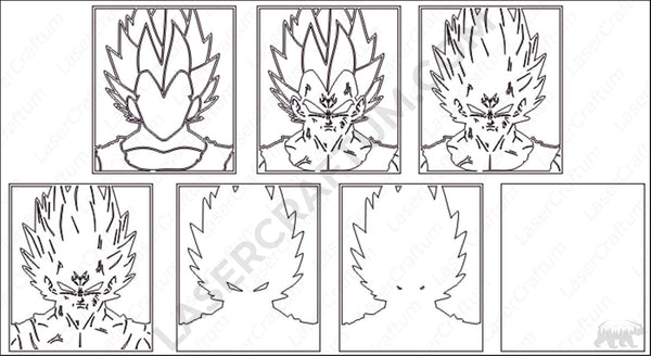 Majin Vegeta Layered Design for cutting
