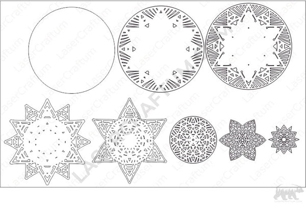 Mandala #2 Multilayer Design for cutting