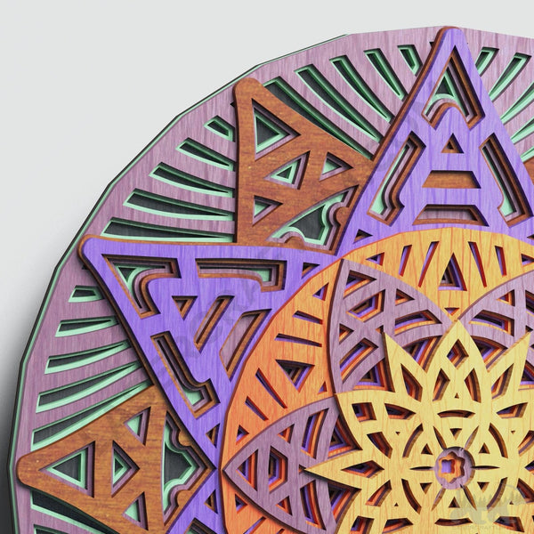 Mandala #2 Multilayer Design for cutting