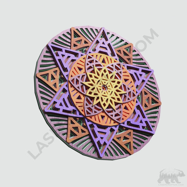 Mandala #2 Multilayer Design for cutting