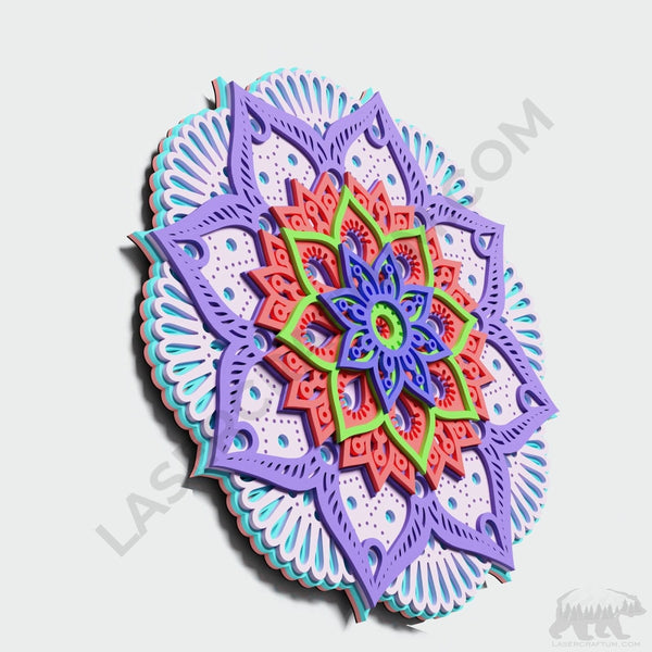 Mandala #4. Free Multilayer Design for cutting