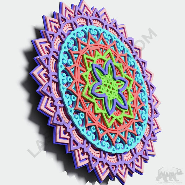 Mandala #5 Multilayer Design for cutting