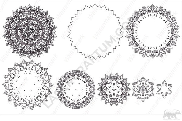 Mandala #5 Multilayer Design for cutting