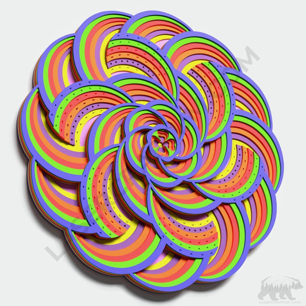 Mandala #6 Multilayer Design for cutting