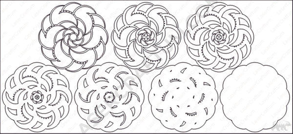 Mandala #6 Multilayer Design for cutting