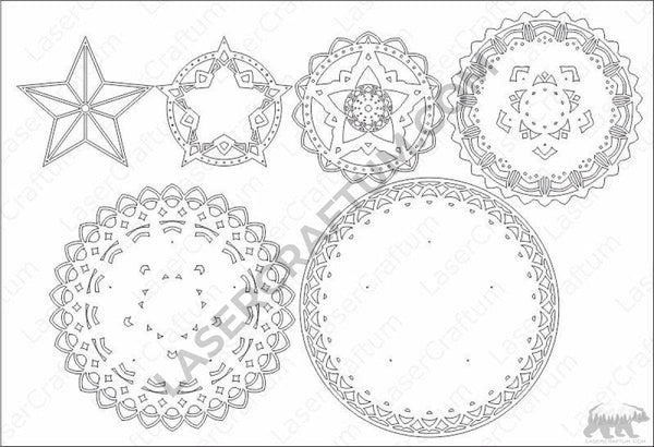 Mandala #8 Multilayer Design for cutting - LaserCraftum