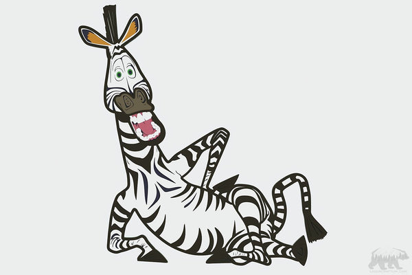Marty the Zebra (Madagascar) Layered Design for cutting