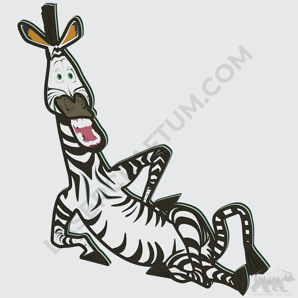 Marty the Zebra (Madagascar) Layered Design for cutting