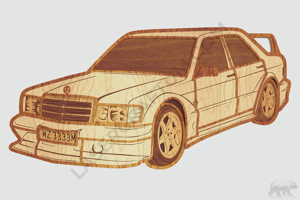 Mercedes 190E Layered Design for cutting
