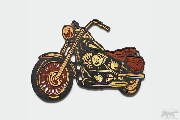 Motorcycle Layered Design for cutting