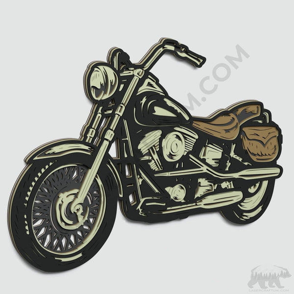 Motorcycle Layered Design for cutting