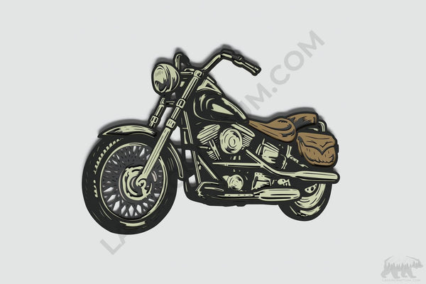 Motorcycle Layered Design for cutting