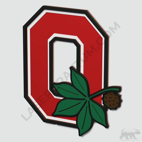 Ohio State University Logo Layered Design for cutting