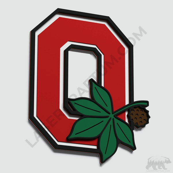 Ohio State University Logo Layered Design for cutting