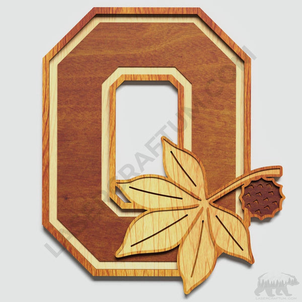 Ohio State University Logo Layered Design for cutting