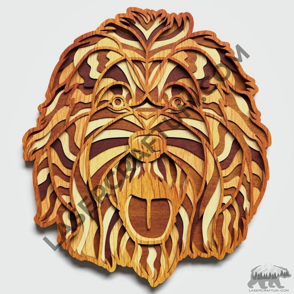 Old English Sheepdog Multilayer Design for cutting - LaserCraftum