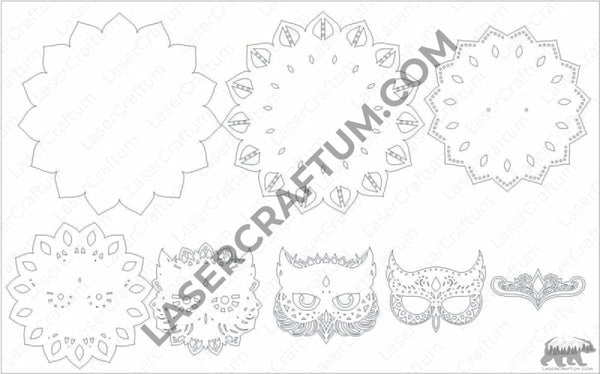 Owl Head Multilayer Design for cutting - LaserCraftum