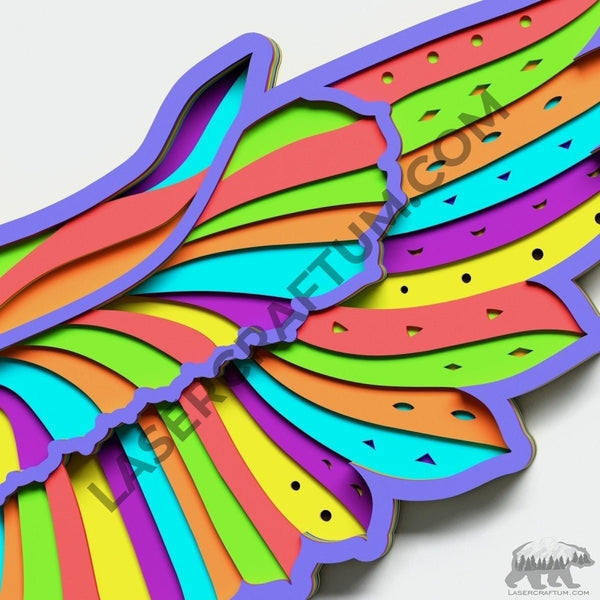 Owl Multilayer Design for cutting - LaserCraftum