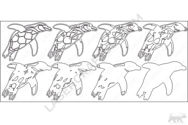 Penguin Layered Design for cutting