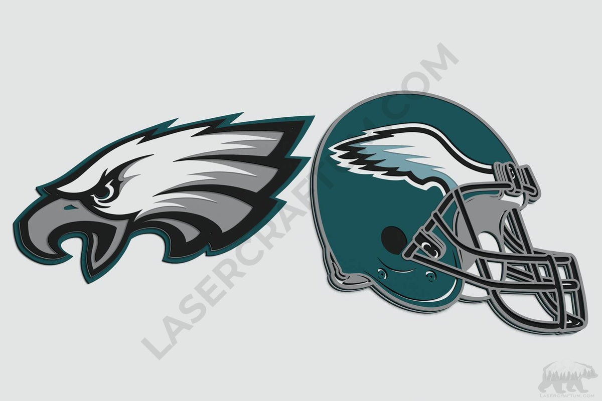 Philadelphia Eagles Layered Design for cutting - LaserCraftum