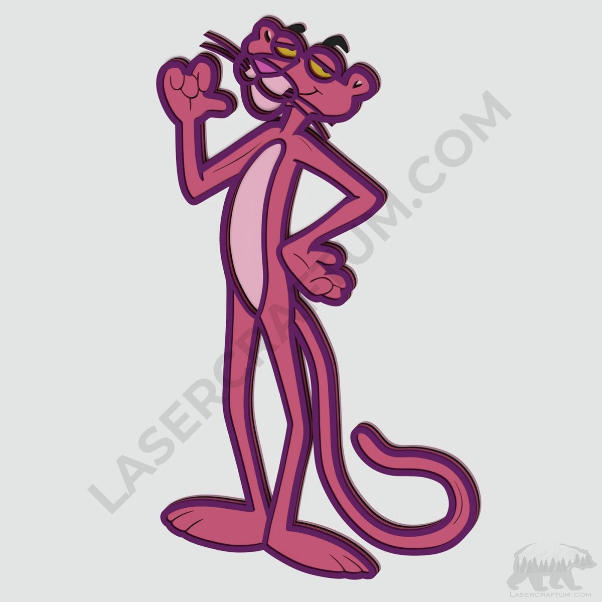 Pink Panther Vector PNG vector in SVG, PDF, AI, CDR format