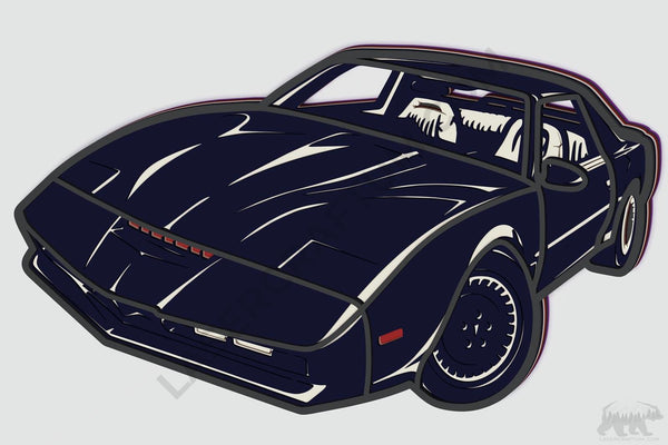 Pontiac Knight Rider Layered Design for cutting