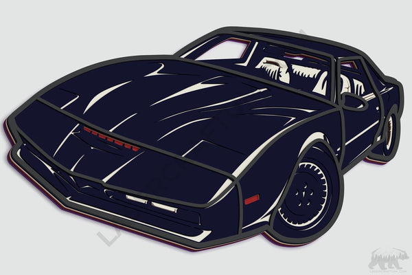 Pontiac Knight Rider Layered Design for cutting