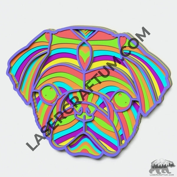 Pug-Dog Multilayer Design for cutting - LaserCraftum