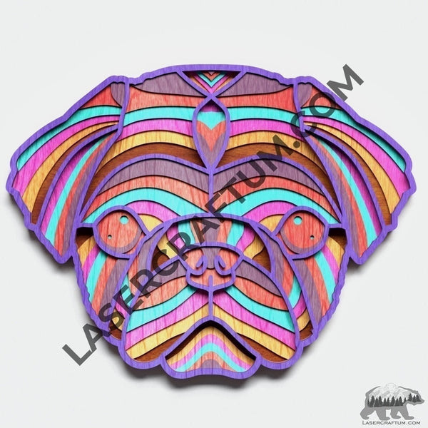Pug-Dog Multilayer Design for cutting - LaserCraftum