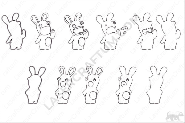 Rabbids Layered Design for cutting