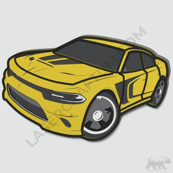 Racing Car Layered Design for cutting