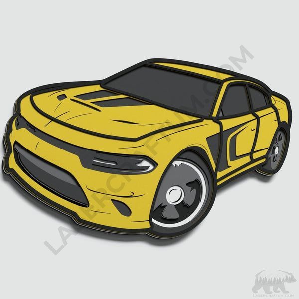 Racing Car Layered Design for cutting