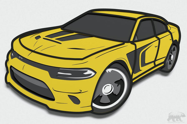 Racing Car Layered Design for cutting